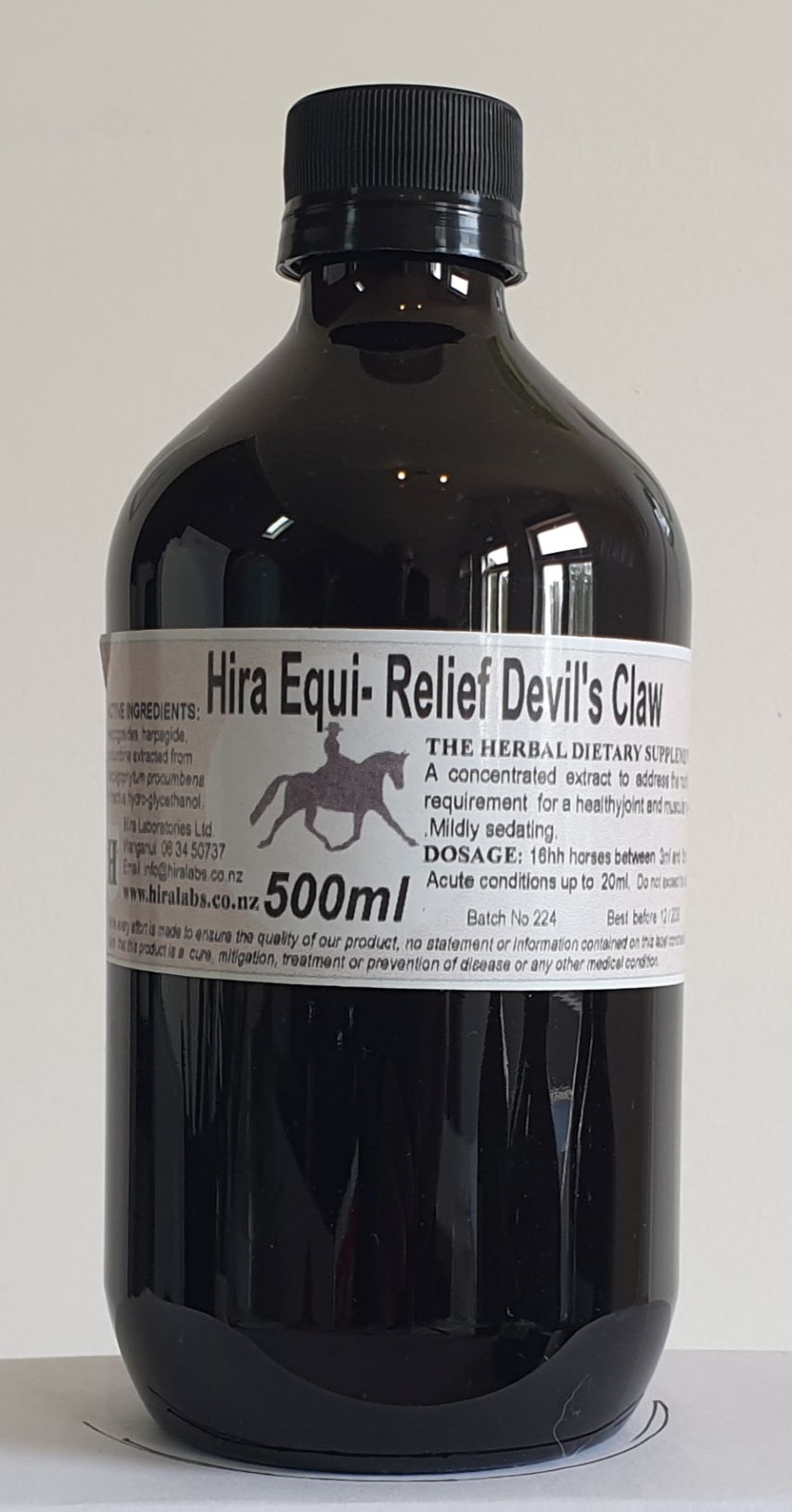 500ml amber bottle contains Devil's claw extract