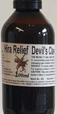 Amber bottle contains 200ml Devil's claw liquid extract