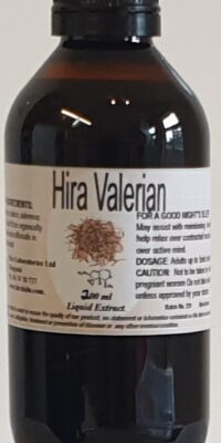 200ml amber bottle of valerian liquid extract from valeriana officinalis roots