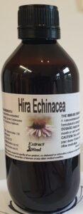 An amber bottle contains 200ml Echinacea Extract